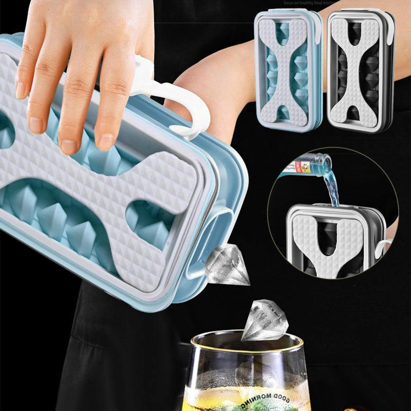 2 in 1 Portable Silicone Ice Maker Mold