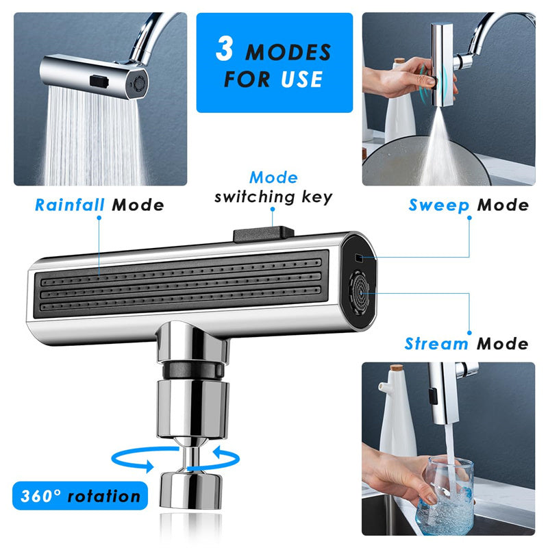 Universal Rotating Kitchen Waterfall Faucet