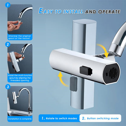 Universal Rotating Kitchen Waterfall Faucet